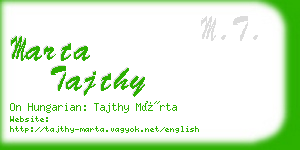 marta tajthy business card